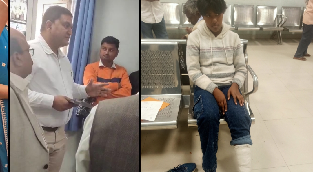 मेडिकल हॉस्पिटल के डॉक्टर का बेतुका बयान ,कहा इस हॉस्पिटल में मै अपने कुत्ते का भी प्लास्टर न लगवाए